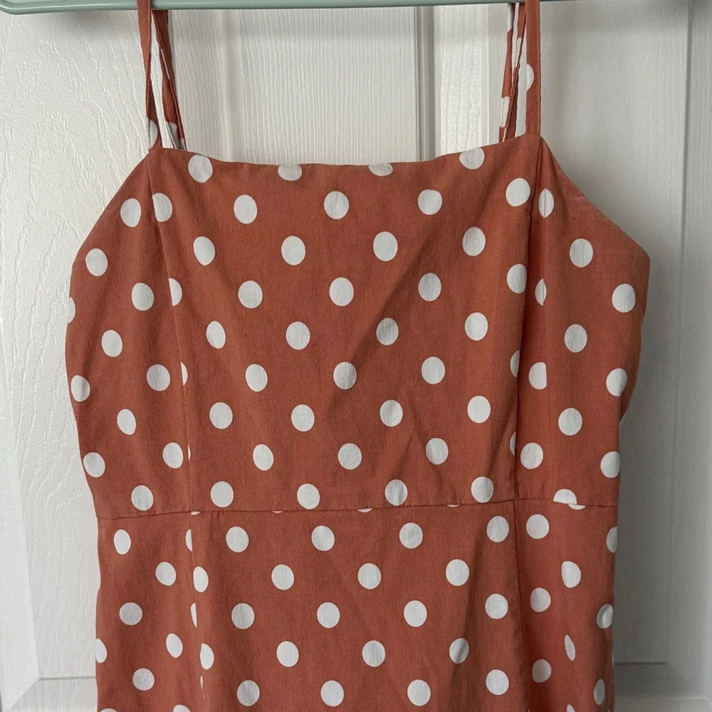 Polka Dot Spaghetti Strap Dress (L) - Picture 2 of 5